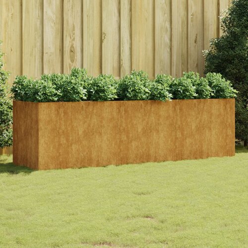  Povi&amp;scaron;ena vrtna gredica 280 x 80 x 80 cm od čelika COR-TEN Slike