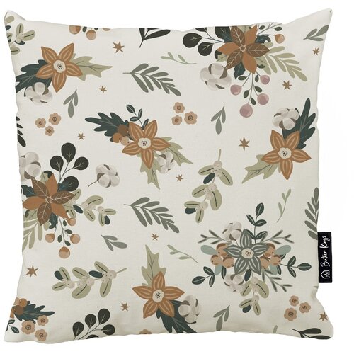 Butter Kings Ukrasna jastučnica s božićnim motivom 45x45 cm Festive Flowers – Cijene