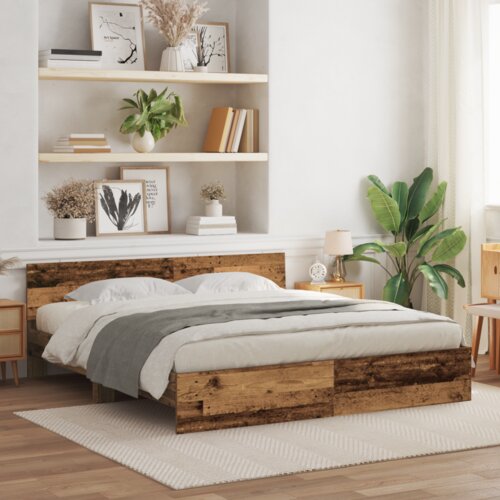  Postelja z vzglavjem Star les 180 x 200 cm Konstruiran les, (5000023130) Cene