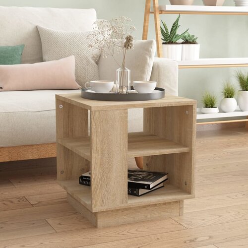 vidaXL Klubska mizica sonoma hrast 40x40x43 cm konstruiran les Cene