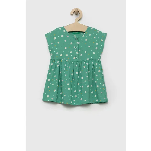 United Colors Of Benetton Dječja haljina boja: zelena, mini, širi se prema dolje
