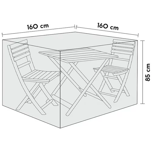 SENSUM komplet zaštitnog pokrova za balkon (160 x 160 x 85 cm, Poliester)