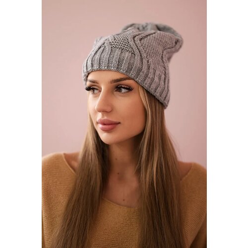 Kesi Cap with fleece Sylwia K244 light gray Slike