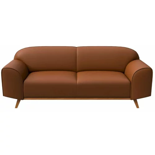 MESONICA Konjak smeđa kožna sofa 193 cm Nesbo –