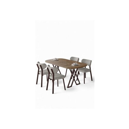 Hanah home Set trpezarijskog stola i stolica (5 delova) Axton Atlantic Pine Grey Cene