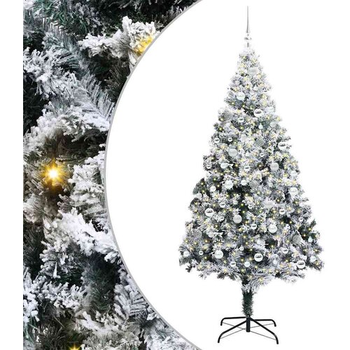 VidaXL Umjetno božićno drvce s 300 LED svjetlima Zelena 210 x 135 cm Slike