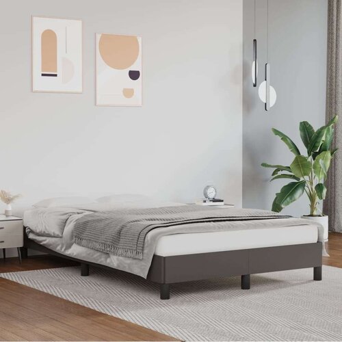  Posteljni okvir siv 120x200 cm umetno usnje, (20727318) Cene