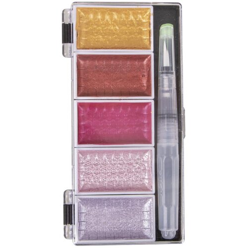 RAYHER Akvarel Metallic, Pale-pink, 5 barv, 25x45mm, +H2O čopič, (20615124) Cene