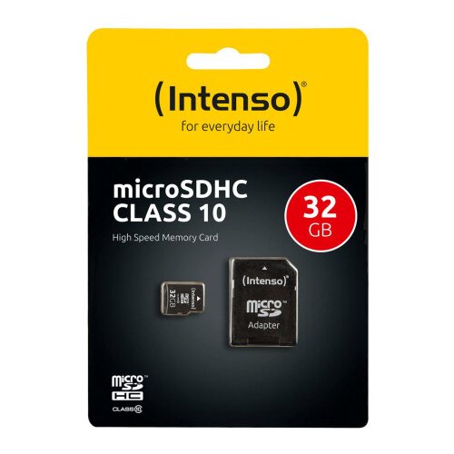 Intenso (Intenso) Micro SD Kartica 32GB Class 10 (SDHC &amp; SDXC) sa adapterom - SDHCmicro+ad-32GB/Class10 Cijene