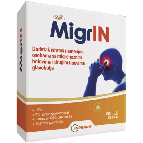Inpharm Kesice MigrIn, 20 kesica Cene