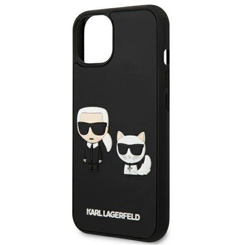 Karl Lagerfeld KLHCP13M3DRKCK za iphone 13 6.1 črna trda za&amp;scaron;čita - full bodies 3D Slike