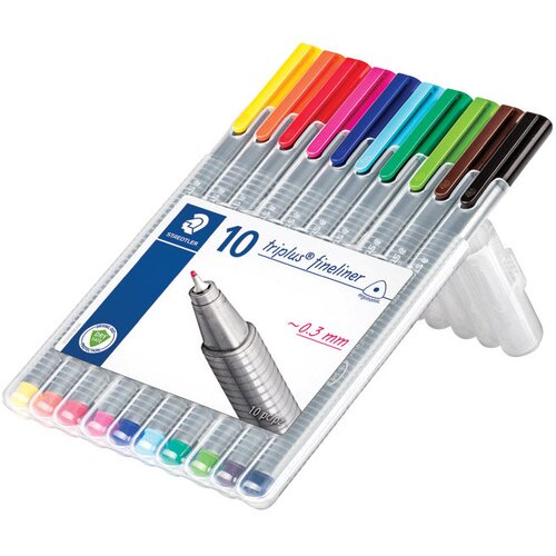 Flomaster FINELINER 0,3MM TRIPLUS STAEDTLER 334 SB10 BLISTER Cene