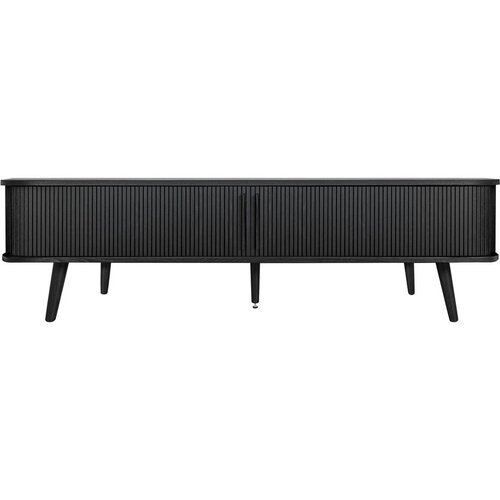 Woodman Črna TV omarica v hrastovem dekorju 178x50x40 cm Rove – Cene