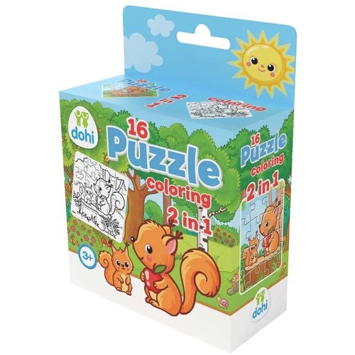 Mađarski proizvođač 16-dijelna bojanka puzzle 2 u 1 - Vjeverica Cijene