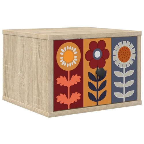  Wall-mounted noćni ormarić ESSEN Hrast sonoma 36 x 33 x 25 cm - Hrast sonoma Uzorak suncokreta 1 Slike