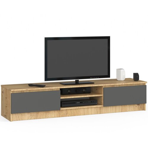 AKORD RTV CABINET K160 CLP UMETNIH HRAST / SIVI, (21703376) Cene