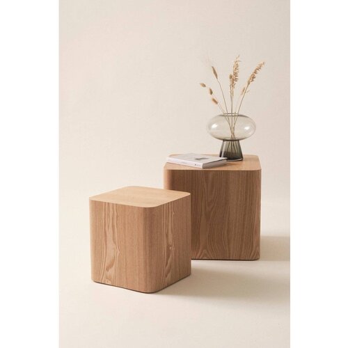 Jotex Stranske mizice v kompletu 2 ks v jesenovem dekorju 40x40 cm Cubo &amp;ndash; Slike