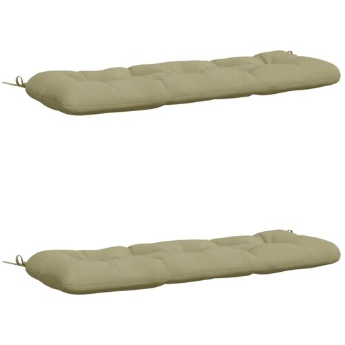  Jastučići za klupe VIANEN 2 kom. 100% poliester Svijetlo zelena - Svijetlo zelena 130 x 40 x 12 cm Slike