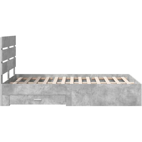  Krevetna konstrukcija s ladicama Betonski sivi 135 x 190 cm Siva 190 x 138 x 100 cm Slike