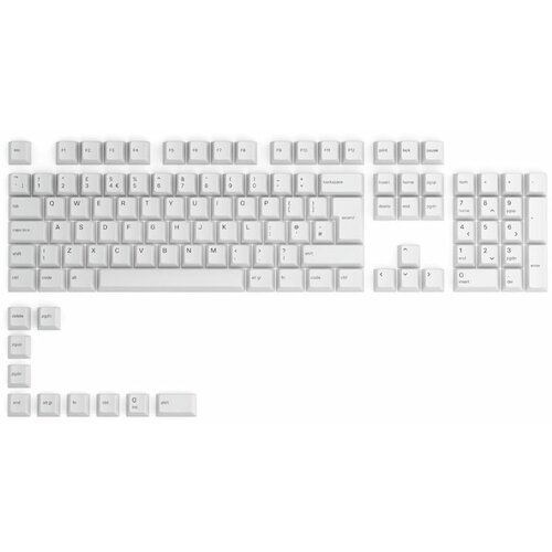 Glorious keycaps gpbt - arctic white - iso - uk layout HAC2170 Cene