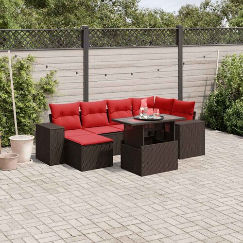  9-dijelni set vrtnih sofa s jastucima od poliratana bagrem Slike