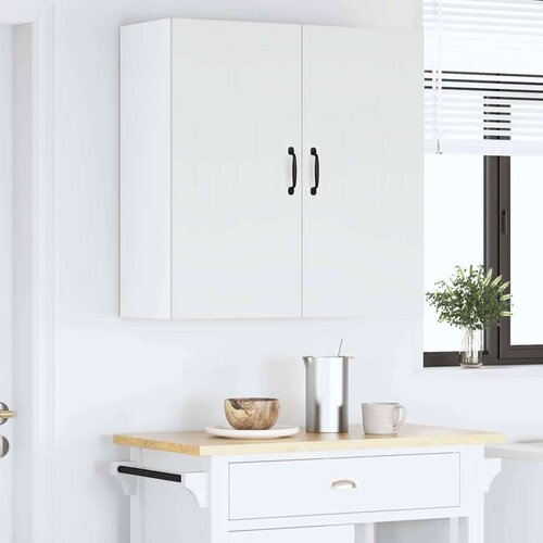 VidaXL zidni kuhinjski ormarić visoki sjaj bijela 80 x 31 x 80 cm Slike