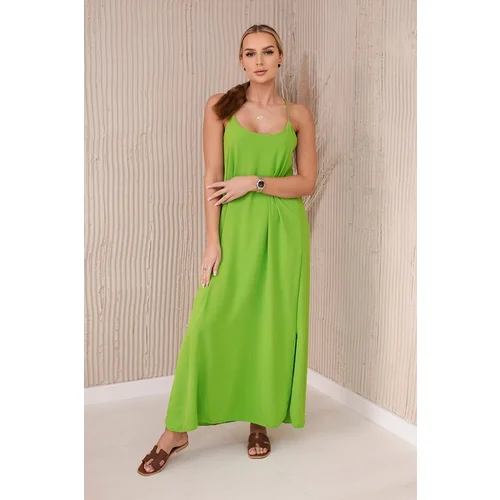 Kesi Women's maxi dress with straps - light green