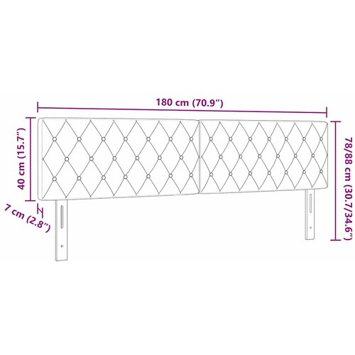  LED glava kreveta s LED trakama Svijetlo siva 180 cm Bar&amp;scaron;un Slike