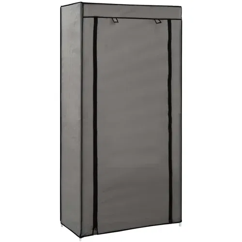  282430 Shoe Cabinet with Cover Grey 58x28x106 cm Fabric