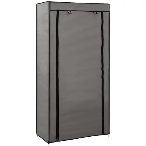  282430 Shoe Cabinet with Cover Grey 58x28x106 cm Fabric
