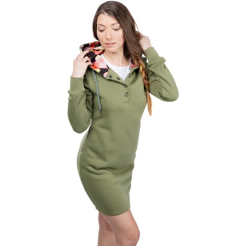 Glano Women's Sweatshirt Dress - khaki Cene