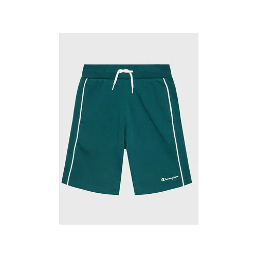 Champion Športne kratke hlače Script Logo 306147 Zelena Regular Fit