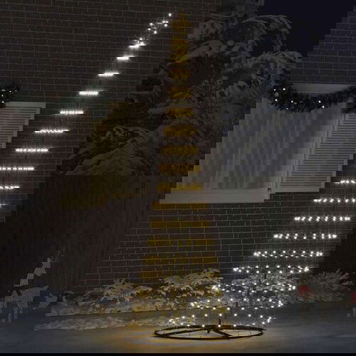 vidaXL LED božićno drvce Topla bijela 138.5 x 138.5 x 399 cm Metal Cijene