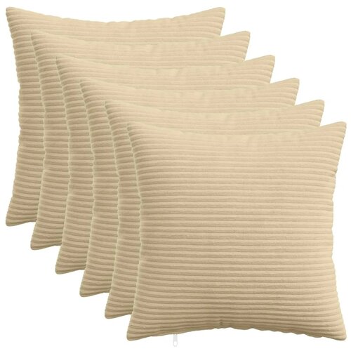  Presvlaka za jastuk 6 kom. HEERLEN Siva zelena 35 x 35 cm Kord - Svijetlo zelena siva 35 x 35 cm 6 Cijene