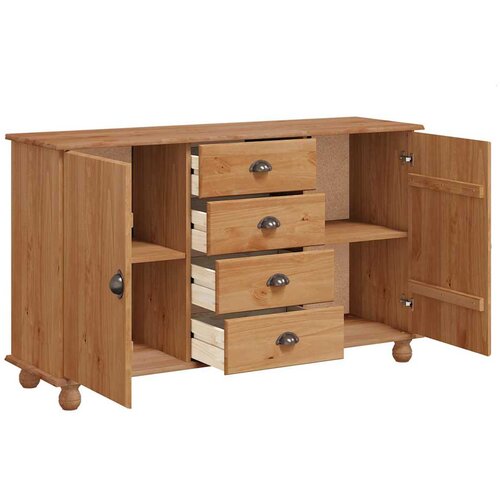  Kreveta s ladicama ASKIM 133,5 x 40 x 79 cm Masivna borovina Slike