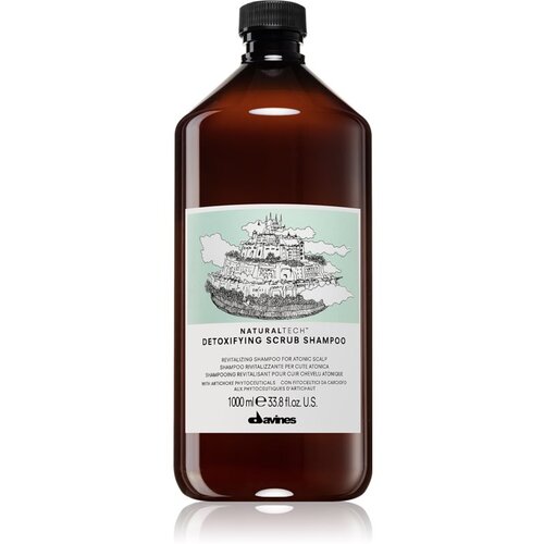 DAVINES Naturaltech Detexifying Scrub Shampoo &amp;scaron;ampon za občutljivo in razdraženo lasi&amp;scaron;če 1000 ml Slike