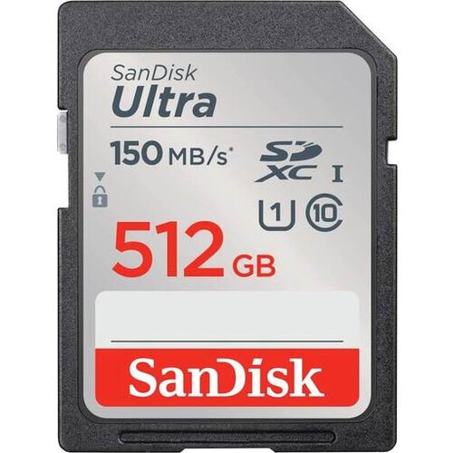 San Disk SDXC 512GB Ultra, 150MB/s, C10, U1 SDSDUNC-512G-GN6IN Slike