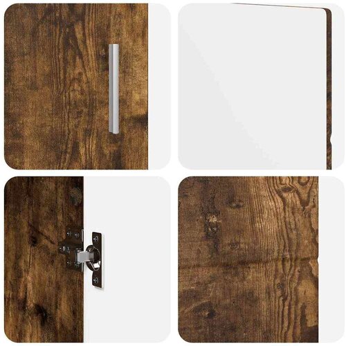  Kreveta Dimljeni hrast 88 5 x 30 5 x 55 5 cm Konstruirano drvo Slike