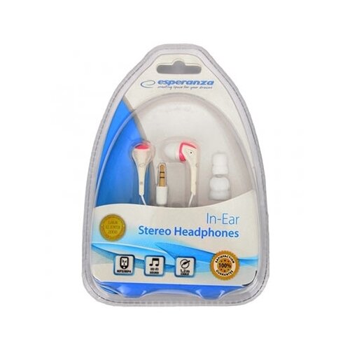  Slu&amp;scaron;alice ESPERANZA In-Ear, Amplified BASS , white-pink, EH127 Slike