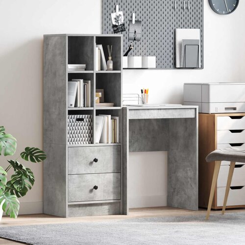  Stol s ladicama s policom s pohranom 2 pcs Betonski sivi Cene