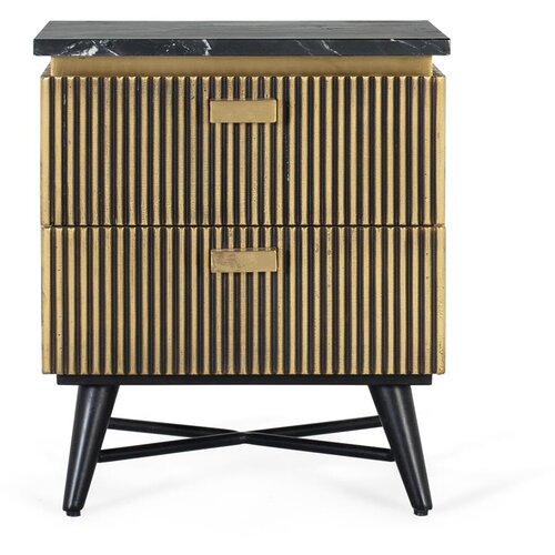 GINER Y COLOMER Nočna omarica z dvema predaloma, ročno izdelana iz lesa in marmorja, (22147652) Slike