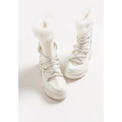 LuviShoes 23 White Women's Boots Slike
