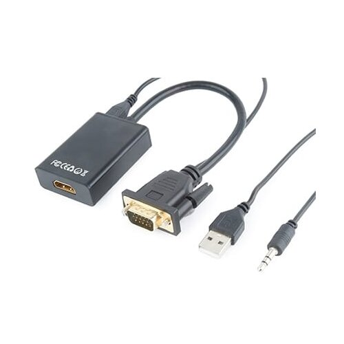 GEMBIRD EUROPE§Port:HDMI Kabl§Port:VGA Kabl Video adapter 0.15 m, black, VGA to HDMI, GEMBIRD A-VGA-HDMI-01 Cijene