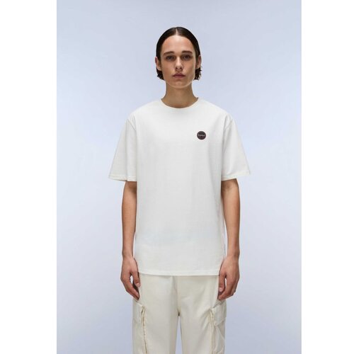 Napapijri S-badge ss 1 white heron Slike