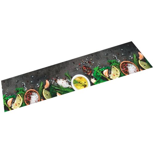 vidaXL Kuhinjska preproga pralna začimbe 60x300 cm žamet Cene