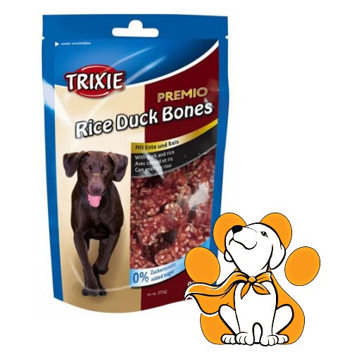 Trixie dog Premio Rice Duck Bones 80g, Poslastice Za Pse Sa Pačetinom i Pirinčem Cene
