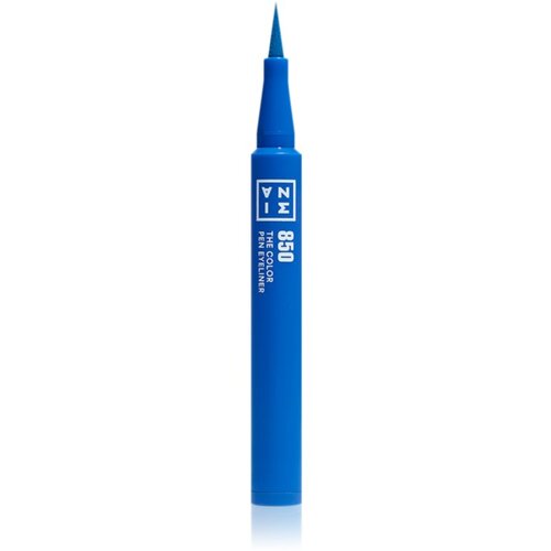 3INA The Color Pen Eyeliner Mini črtalo za oči v obliki flomastra odtenek 850 - Blue 0,6 ml Slike