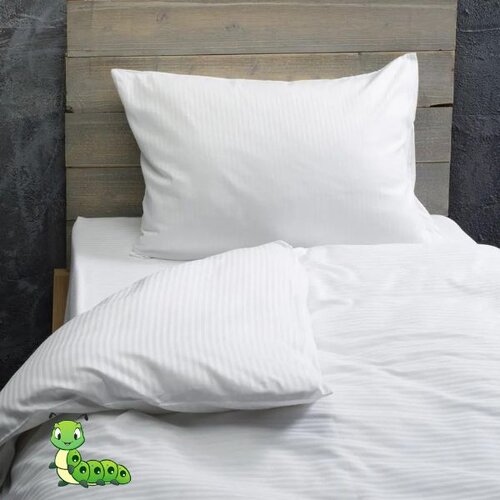  Posteljina damast pruga 5mm bela - 140x200 Slike
