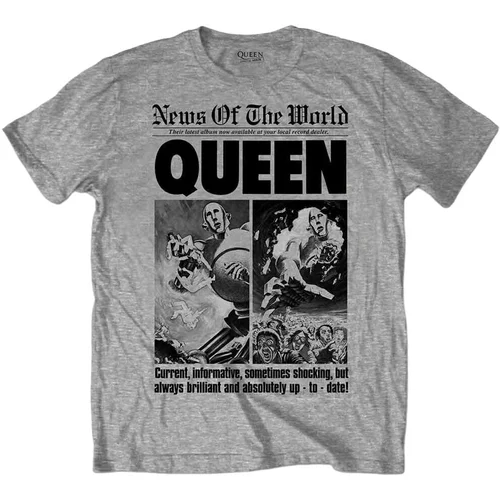 Queen Košulja News of the World 40th Front Page Unisex Grey S