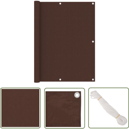  The Living Store Balkonsko platno rjavo 120x300 cm oksford blago - Balkonsko Platno, (21743696) Slike